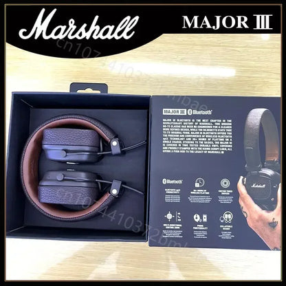 Marshall Major III Wireless Bluetooth Headphones Wireless Deep Bass Foldable Sport Gaming Music Headset with Microphone
