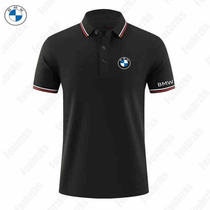 2025 Spring Summer BMW Short Sleeved Polo Shirt Casual And Fashionable Men's BMW 3D Printed Handsome Short Sleeved Top