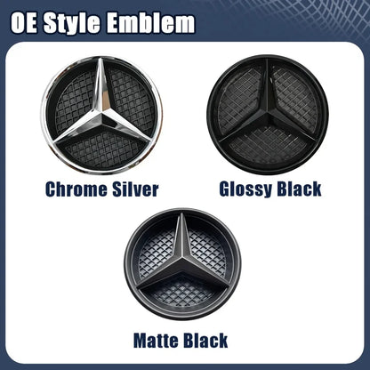 Glossy Black OE Style Car Front Grille Star Emblem Logo For Mercedes Benz W176 W246 W205 W212 W207 W217 W251 R231 W166 X166 X204