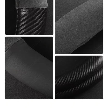 For Mercedes-Benz A B C E V R-Class C43 CLA GLA GLB GLC GLK SLK SL Vito ML Car Suede Carbon fiber Anti-slip Steering Wheel Cover