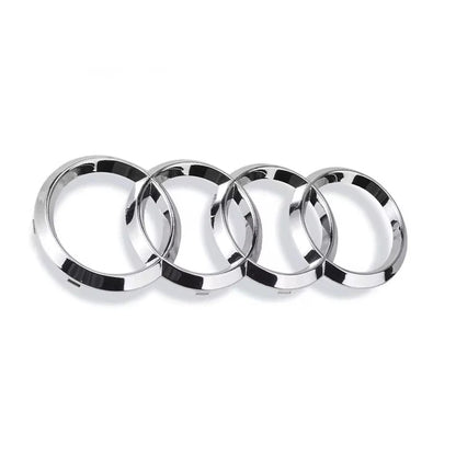 4 Rings Logo ABS Chrome Black Car Front Hood Emblem Bonnet Badge Rear Trunk Badge For Audi A3 A4 A5 A6 A7 A1 Q2 Q3 Q5 Q7 Q8 TT