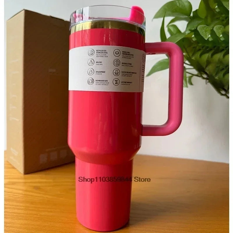 2025 New Hot 40Oz Stainless Steel Vacuum Flask Insulated Tumbler Cup with Lid and Straw Large Capacity for Travel Outdoor