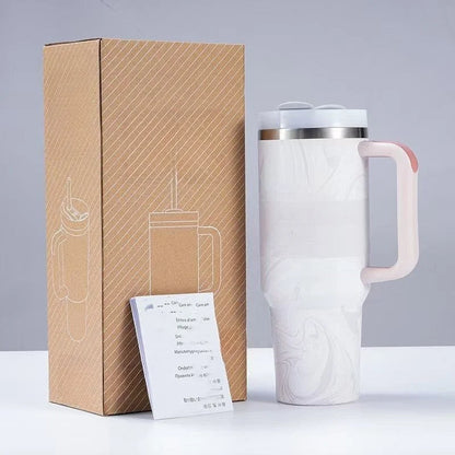 2025 New Hot 40Oz Stainless Steel Vacuum Flask Insulated Tumbler Cup with Lid and Straw Large Capacity for Travel Outdoor