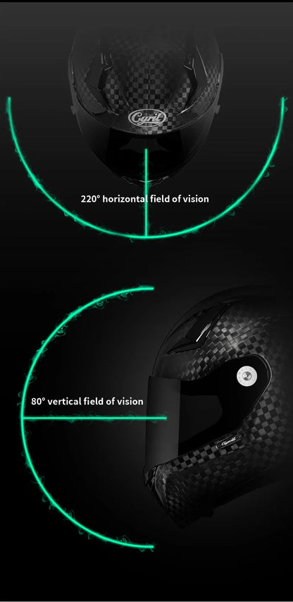 Motorcycle Carbon Fiber Full Face Street Bike Motorbike Helmets Lightweight Racing Helmet DOT ECE Approved CYRIL Casque Moto