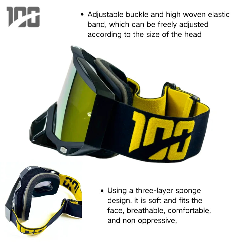 Motocross Goggles Men Women Dirt Bike Motorcycle Glasses Windproof MX Cycling Sunglass Ski Goggles Moto Training Equipment
