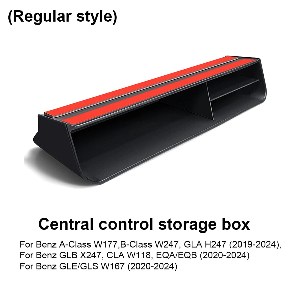 Car Central Control Storage Box For Mercedes Benz A B CLA GLB GLA GLE Class W177 W247 C118 W118 X247 H247 W167 EQA EQB 2020-2024