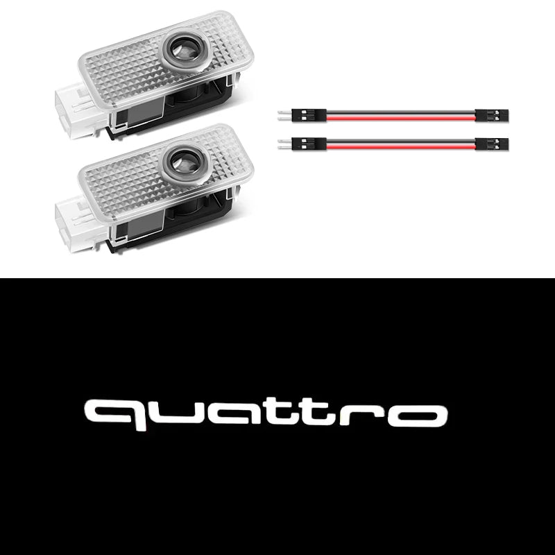 Led logo Car Door Welcome Light For Audi A4 B5 B6 B7 B8 B9 A1 A3 8V 8P 8L A6 C5 C6 C7 A5 A7 A8 Q3 Q5 Q7 TT S3 S6 Sline Quattro