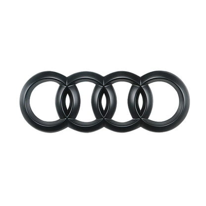 4 Rings Logo ABS Chrome Black Car Front Hood Emblem Bonnet Badge Rear Trunk Badge For Audi A3 A4 A5 A6 A7 A1 Q2 Q3 Q5 Q7 Q8 TT