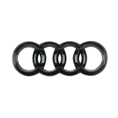4 Rings Logo ABS Chrome Black Car Front Hood Emblem Bonnet Badge Rear Trunk Badge For Audi A3 A4 A5 A6 A7 A1 Q2 Q3 Q5 Q7 Q8 TT