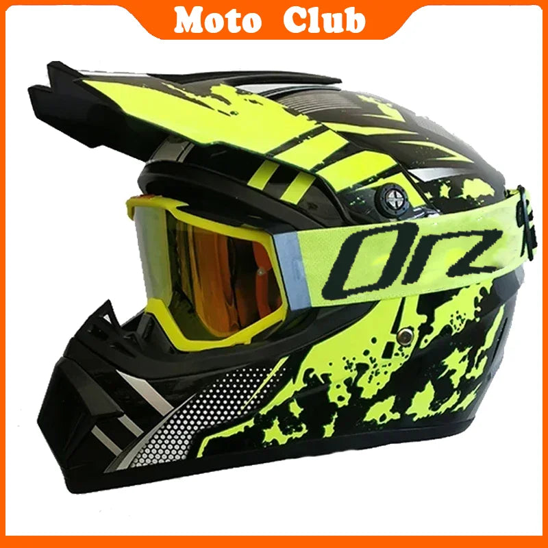 Motorcycle Helmet Professional Motocross Off Road protective Helm Children Off-road Casque Capacete De Motocicleta Gift Goggles