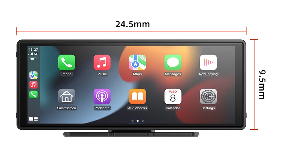 10.26 Inch Carplay & Android Auto 4K 2160P Wifi Dash Cam Rearview Camera Mirror Car DVR GPS Navigation Dual Lens Video Recorder