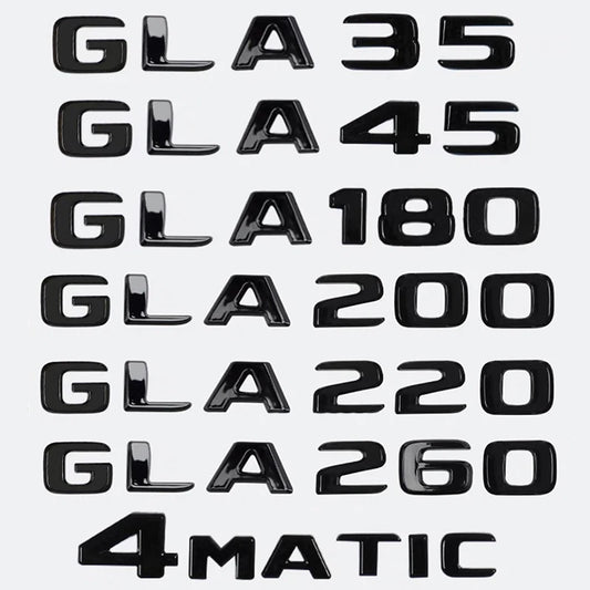 Car Trunk Words Logo Badge Emblem Decals Sticker For Mercedes Benz GLA GLA35 GLA45 GLA180 GLA200 GLA220 GLA250 GLA260 X156