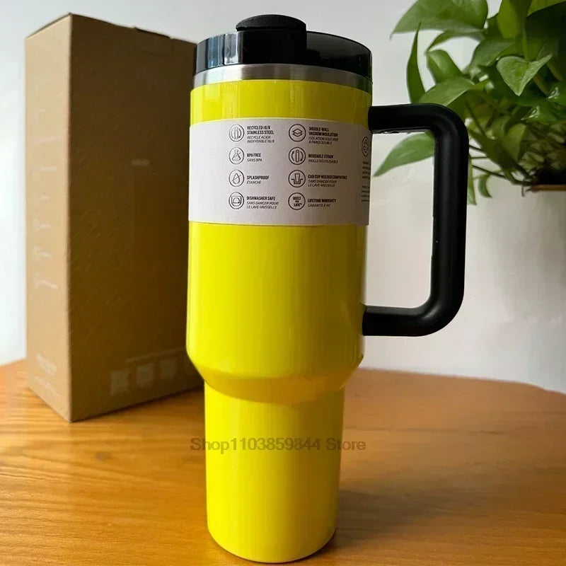 2025 New Hot 40Oz Stainless Steel Vacuum Flask Insulated Tumbler Cup with Lid and Straw Large Capacity for Travel Outdoor