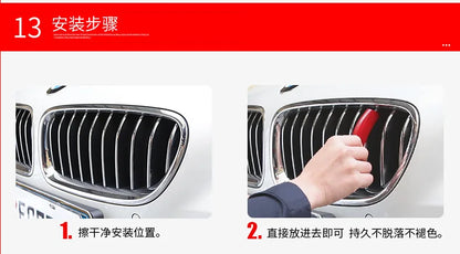 3pcs/lot Car Grille Network Decor Trims Grill Sticker for BMW E46 F30 E90 3 Series Car Style BMW Grille Sticker BMW Accessories