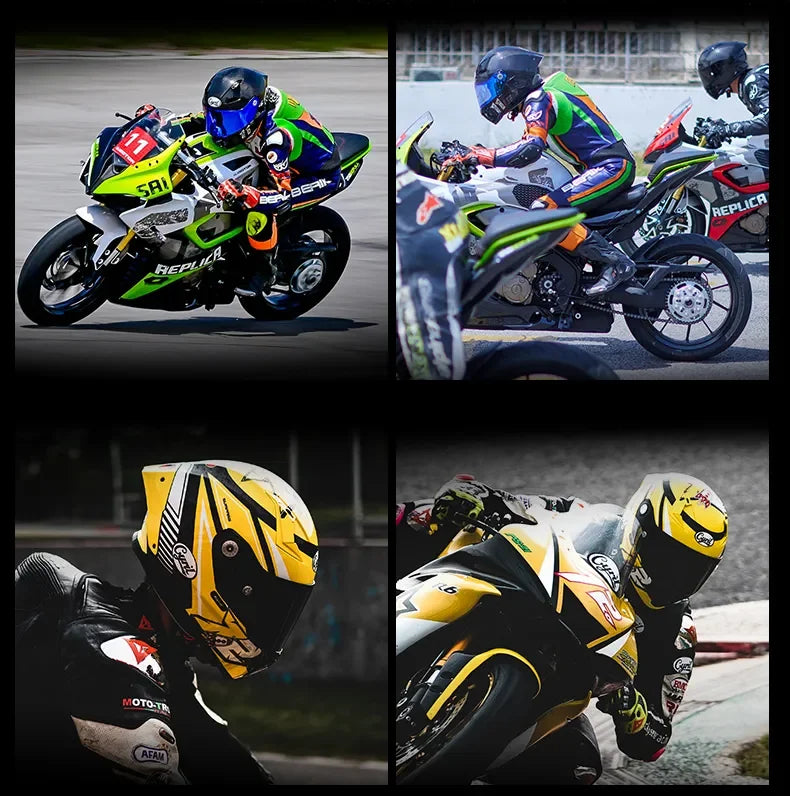 Motorcycle Carbon Fiber Full Face Street Bike Motorbike Helmets Lightweight Racing Helmet DOT ECE Approved CYRIL Casque Moto
