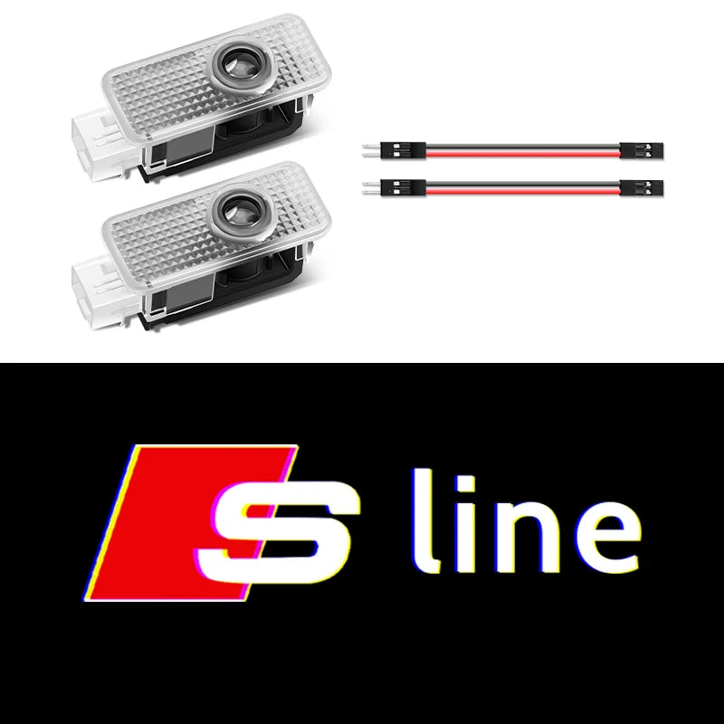 Led logo Car Door Welcome Light For Audi A4 B5 B6 B7 B8 B9 A1 A3 8V 8P 8L A6 C5 C6 C7 A5 A7 A8 Q3 Q5 Q7 TT S3 S6 Sline Quattro