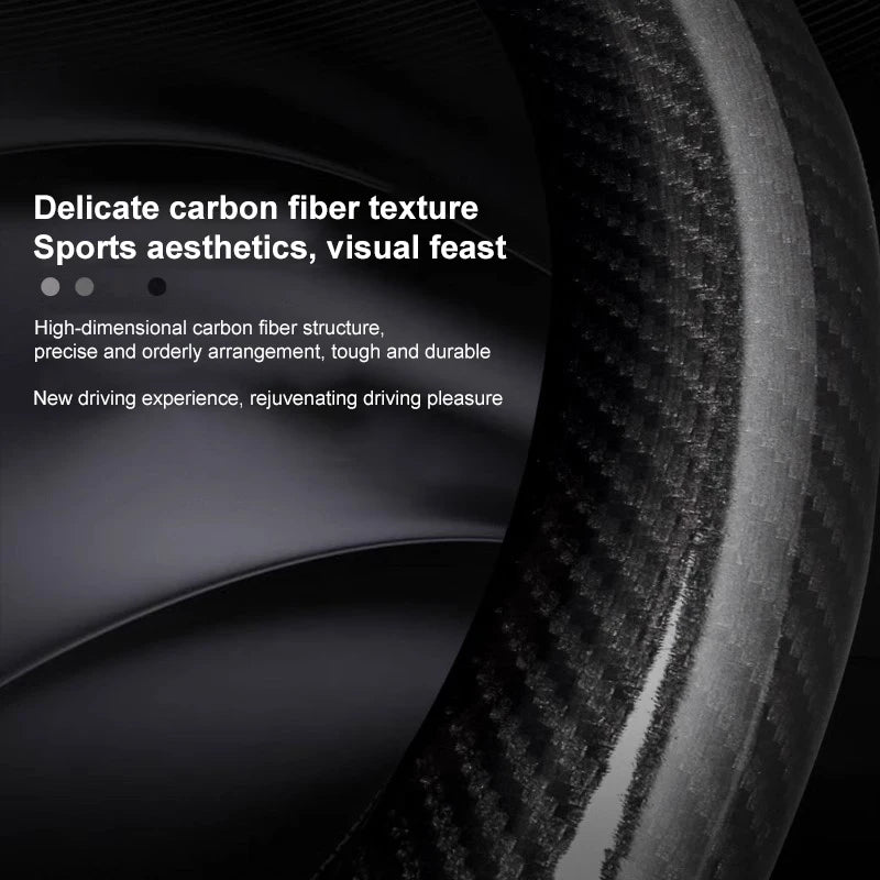 For Mercedes CLA GLA GLB GLE A B C E Class W203 W206 W205 W211 W212 W201 W210 Carbon Fiber Leather Car Logo Steering Wheel Cover