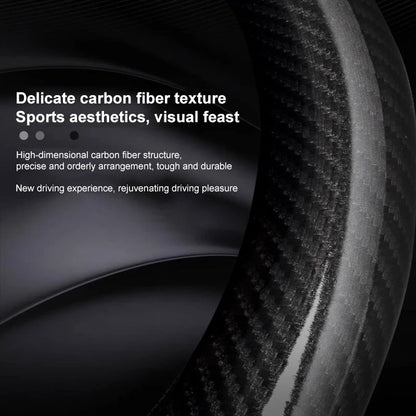 For Mercedes CLA GLA GLB GLE A B C E Class W203 W206 W205 W211 W212 W201 W210 Carbon Fiber Leather Car Logo Steering Wheel Cover