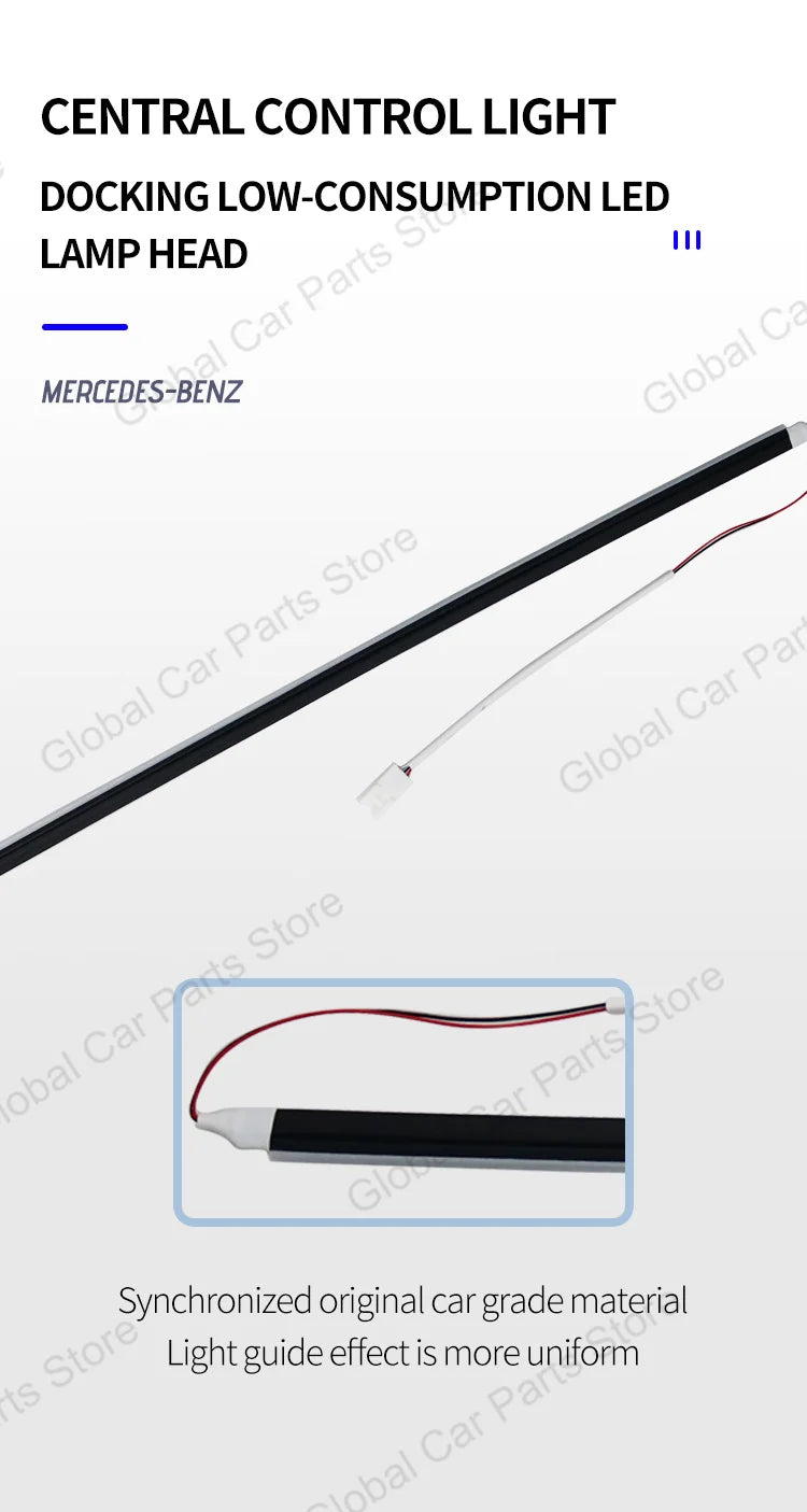 For Mercedes-Benz A CLA GLA W176 W117 W156 Led Car Air Vents Turbine Nozzle 12/64 Colors Ambient Light Kit Colors Vents Car Part
