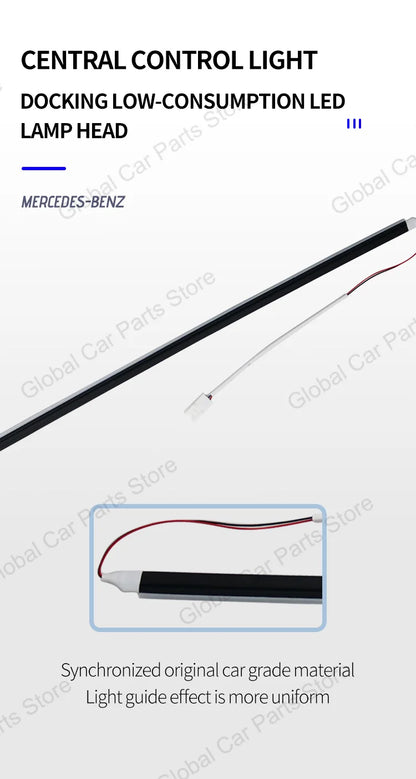 For Mercedes-Benz A CLA GLA W176 W117 W156 Led Car Air Vents Turbine Nozzle 12/64 Colors Ambient Light Kit Colors Vents Car Part