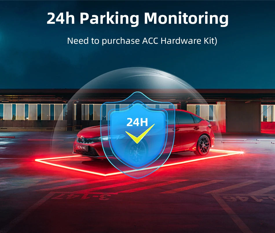 10.26 Inch Carplay & Android Auto 4K 2160P Wifi Dash Cam Rearview Camera Mirror Car DVR GPS Navigation Dual Lens Video Recorder
