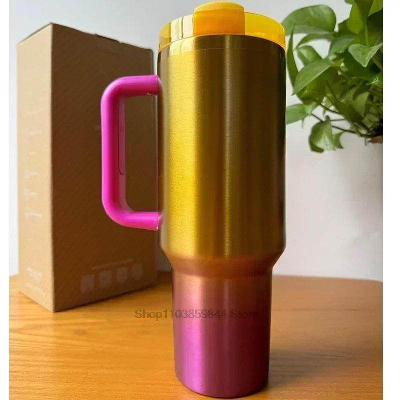 2025 New Hot 40Oz Stainless Steel Vacuum Flask Insulated Tumbler Cup with Lid and Straw Large Capacity for Travel Outdoor