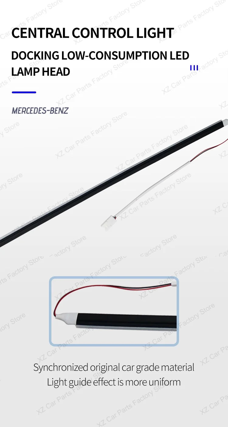 For Mercedes-Benz A CLA GLA W176 W117 W156 Turbine Air Vent Ambient Light Kit 12/64 Colors Air Vents Car Parts