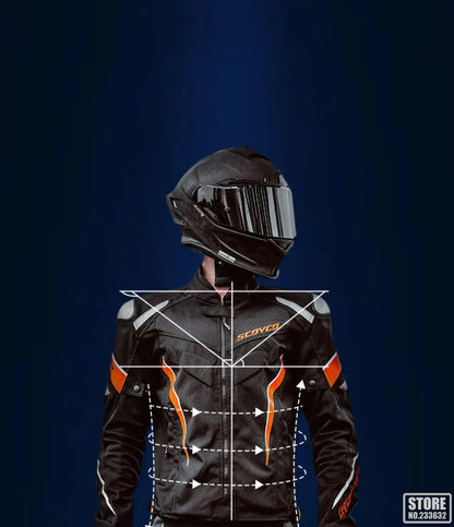 SCOYCO Motorbike Race Riding Jacket Breathable Road Commuter Race Motorcycle Top Off-Road Outdoor Riding Motorcycle Jacket
