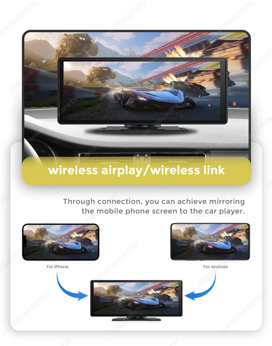10.26/6.86inch Smart screen car intelligent systems Universal Car Raido Screen Multimedia Player Wireless Android Auto Carplay