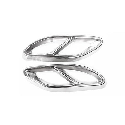Pkx R-AUTO Exhaust Tip Muffler Pipe Cover Tail Pipe Stee For A Class W176 B Class W246 Mercedes Benz W212 W213 W205 X253 C180 C2