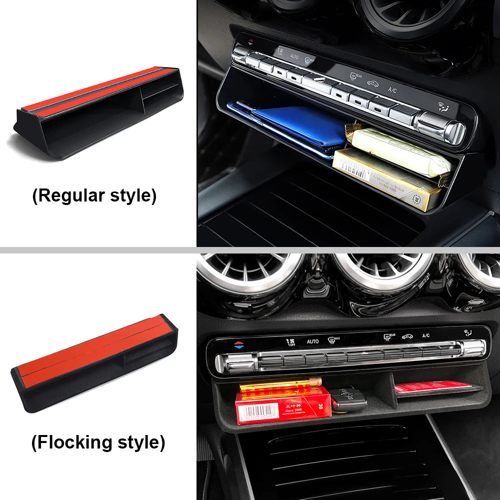 Car Central Control Storage Box For Mercedes Benz A B CLA GLB GLA GLE Class W177 W247 C118 W118 X247 H247 W167 EQA EQB 2020-2024