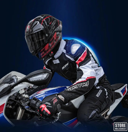 SCOYCO Motorbike Race Riding Jacket Breathable Road Commuter Race Motorcycle Top Off-Road Outdoor Riding Motorcycle Jacket