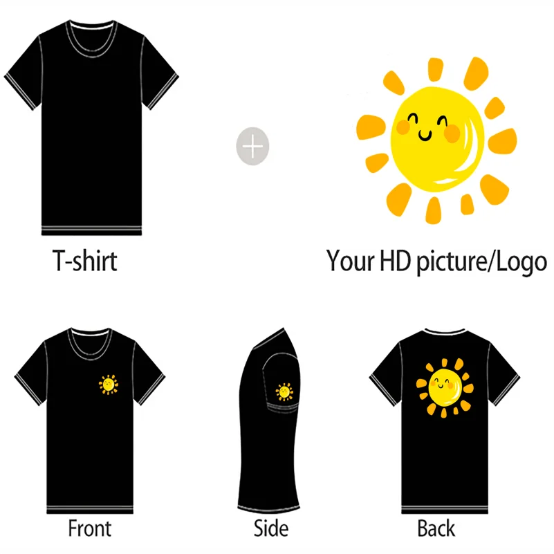 Quick-drying T-shirt Design Logo Company Culture Shirt Custom Print Comfortable Sports T-shirt Embroidery Personal Brand Pattern