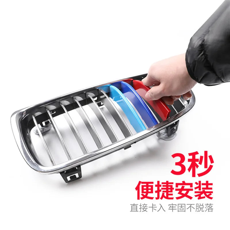 3pcs/lot Car Grille Network Decor Trims Grill Sticker for BMW E46 F30 E90 3 Series Car Style BMW Grille Sticker BMW Accessories