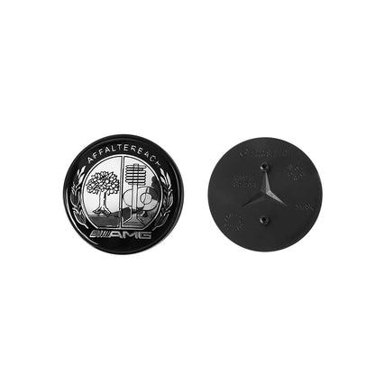 1pc 57mm 2Pin AFFALTERBACH Tree Hood Sticker For AMG Mercedes-benz GT50 W177 W246 GLB SLK GLA CLS CLA AMG Hood Sticker buckle