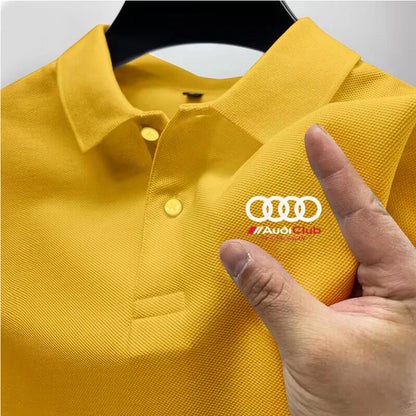 Audi Men's Polo Shirt 2025 Summer Casual Breathable Comfortable High-Quality Motorcycle Short Sleeve Polo Shirt T-Shirt for Men