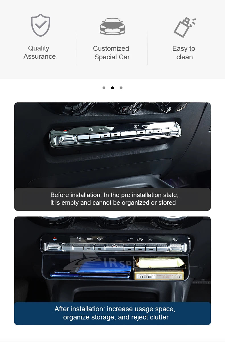 Car Central Control Storage Box For Mercedes Benz A B CLA GLB GLA GLE Class W177 W247 C118 W118 X247 H247 W167 EQA EQB 2020-2024