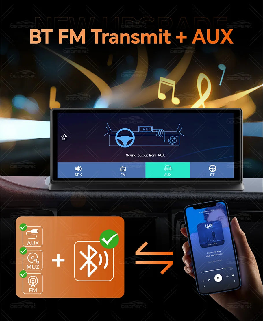 K8 Pro 11.3"  Touch Screen Car Camera 5K Dash Cam GPS 5G WiFi Wireless CarPlay & Android Auto Loop Recording GPS Navigation DVR