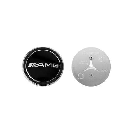 1pc 57mm 2Pin AFFALTERBACH Tree Hood Sticker For AMG Mercedes-benz GT50 W177 W246 GLB SLK GLA CLS CLA AMG Hood Sticker buckle