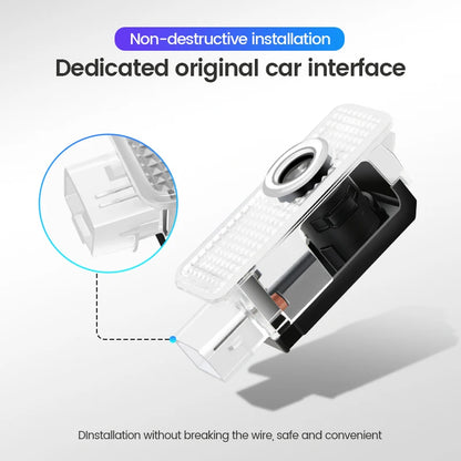 Led logo Car Door Welcome Light For Audi A4 B5 B6 B7 B8 B9 A1 A3 8V 8P 8L A6 C5 C6 C7 A5 A7 A8 Q3 Q5 Q7 TT S3 S6 Sline Quattro