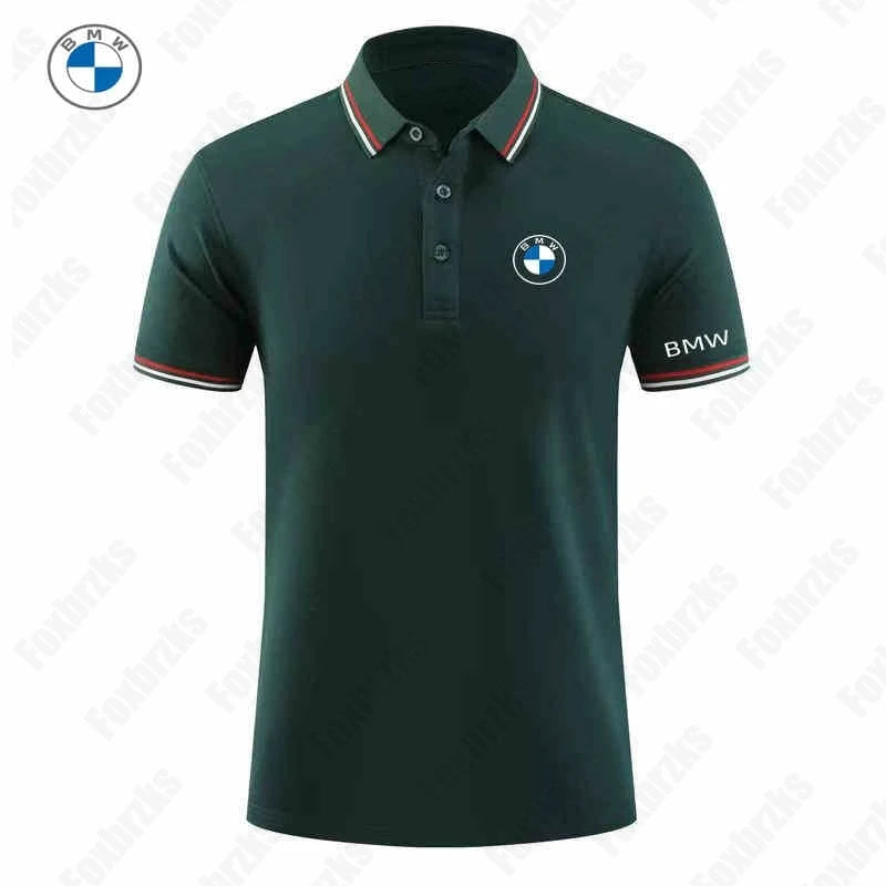 2025 Spring Summer BMW Short Sleeved Polo Shirt Casual And Fashionable Men's BMW 3D Printed Handsome Short Sleeved Top