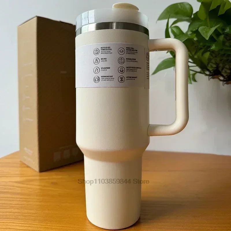 2025 New Hot 40Oz Stainless Steel Vacuum Flask Insulated Tumbler Cup with Lid and Straw Large Capacity for Travel Outdoor