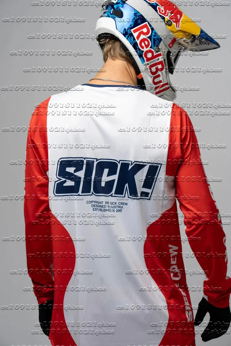 Summer New Adult Boutique Round Neck SICK Bicycle Long Sleeve Shirt Casual Breathable Quick Drying Outdoor Cycling T-shirt