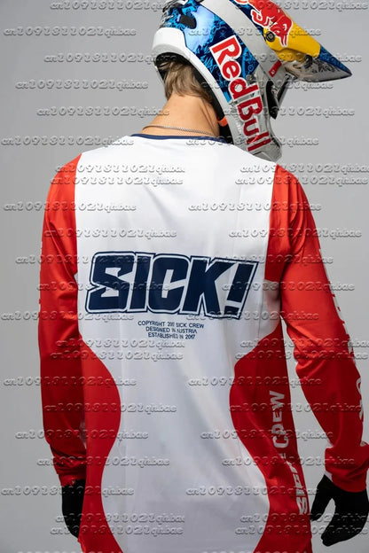 Summer New Adult Boutique Round Neck SICK Bicycle Long Sleeve Shirt Casual Breathable Quick Drying Outdoor Cycling T-shirt