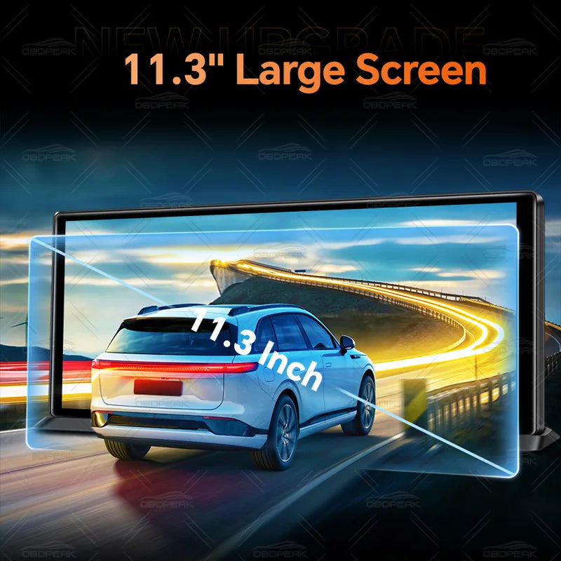 K8 Pro 11.3"  Touch Screen Car Camera 5K Dash Cam GPS 5G WiFi Wireless CarPlay & Android Auto Loop Recording GPS Navigation DVR