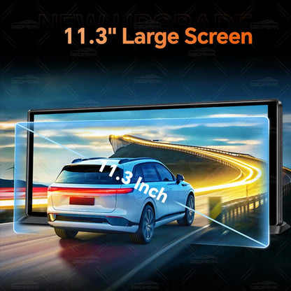 K8 Pro 11.3"  Touch Screen Car Camera 5K Dash Cam GPS 5G WiFi Wireless CarPlay & Android Auto Loop Recording GPS Navigation DVR