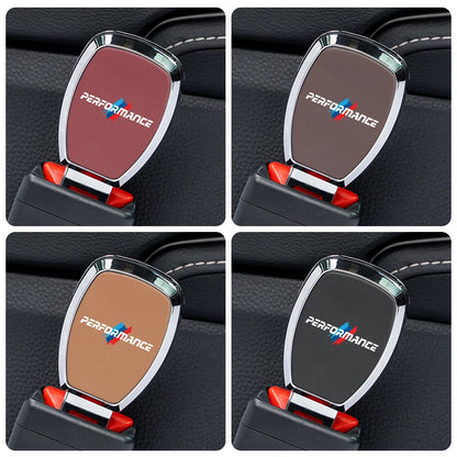 Car Interior Seat Belt Extender Leather Safety Strap Plug For BMW Performance X1 X2 X3 X5 X7 E70 E46 E90 E92 E60 E39 E36 E87 E53