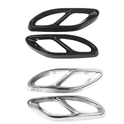 Pkx R-AUTO Exhaust Tip Muffler Pipe Cover Tail Pipe Stee For A Class W176 B Class W246 Mercedes Benz W212 W213 W205 X253 C180 C2