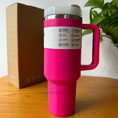 2025 New Hot 40Oz Stainless Steel Vacuum Flask Insulated Tumbler Cup with Lid and Straw Large Capacity for Travel Outdoor