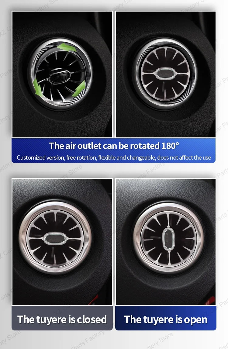 For Mercedes-Benz A CLA GLA W176 W117 W156 Turbine Air Vent Ambient Light Kit 12/64 Colors Air Vents Car Parts